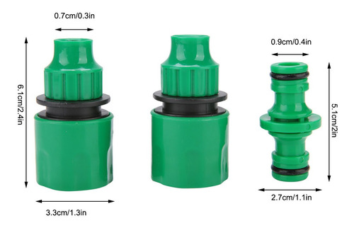 Adaptador De Conector Rápido De 3 Piezas De Manguera 3/8 Par