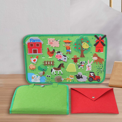 Juego De Tablero De Historia De Fieltro, Juguete Granja