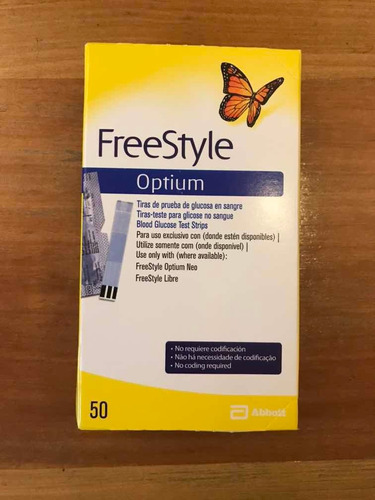 Freestyle Optium Tiras De Prueba De Glucosa. 10 Unid Stock