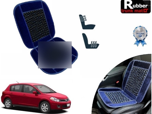 Cubre Respaldo Azul Asiento Bolitas Nissan Tiida Hb 2015