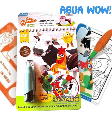 Libro Para Colorear Agua Wow Granja De Zenon 