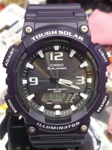 Reloj Casio Modelo Aqs 810 Azul Con Vivos Blancos | EnvÃo gratis