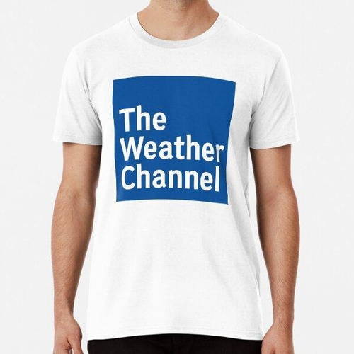 Remera El Diseño Del Logotipo De Weather Channel Azul Y Blan