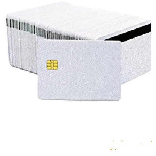 Tarjetas Plásticas Carnet Pvc Blanca Smart Chip Y Banda Magn