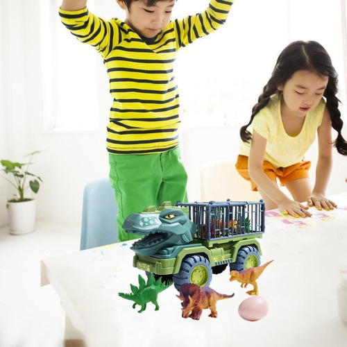 Juego De Juguetes Con Carrito De Transporte De Dinosaurios