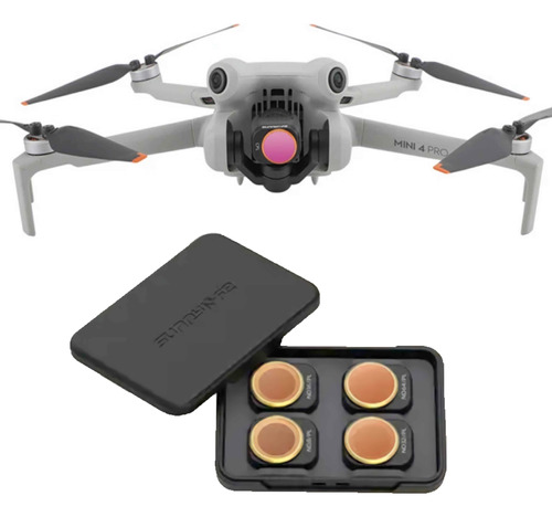 Set De 4 Filtros Nd + Pl Polarizado Para Dji Mini 4 Pro Dron