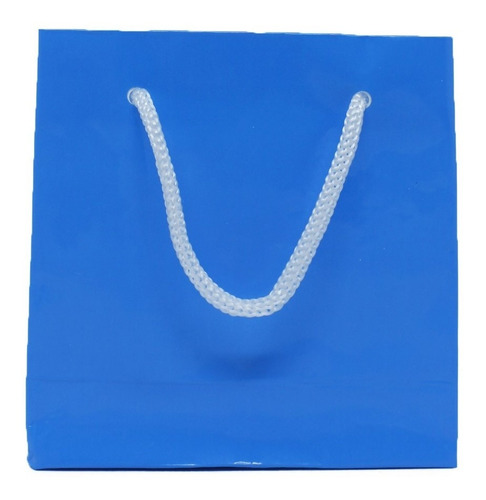 50 Sacolinhas Para Presente E Bijuterias Azul 10x10 Cm