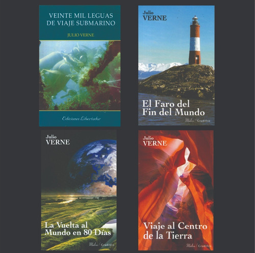 Julio Verne Lote X 4 Libros La Vuelta Al Mundo En 80 Días