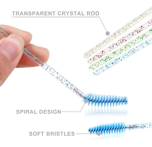 Cepillos X50 Peine Rimmel P/cejas Pestañas Extensión Cristal