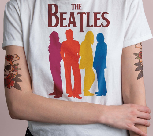 Polera The Beatles Banda De Rock Hombre Mujer Moda Música
