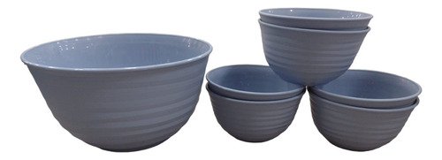 Set De Bowl Plastico + 6 Compoteras Plasticas