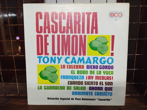 Tony Camargo Cascarita De Limón Vinilo Lp Acetato Vinyl