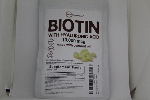 Imagen 7 de 7 de Biotin Biotina Plus Cabello Barba + Acido Hialuronico 365ct