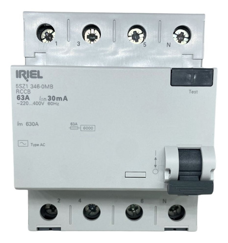 Interruptor Dr Tetrapolar 63a 30ma ( Siemens Iriel )