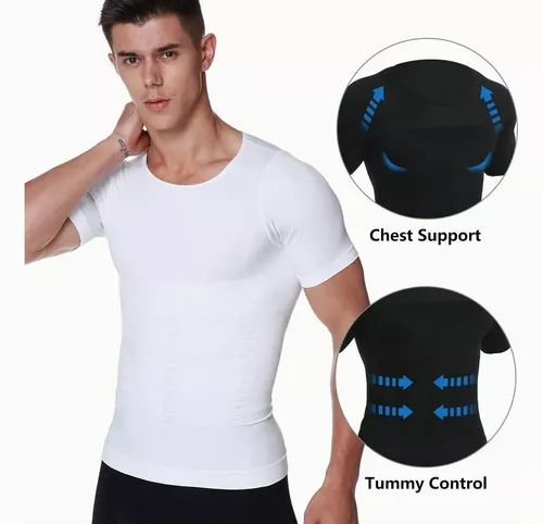 Faja De Hombre Camiseta Reductora Modeladora De Postura Gym talla L 2  Unidades