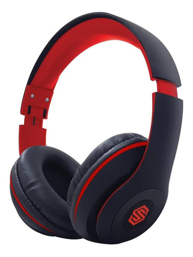 Fone de ouvido on-ear sem fio Select Sound Audio BTH024 BTH024N preto e vermelho