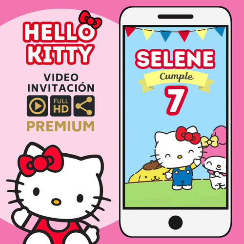 Video Invitación Animada - Cientos De Modelos - Hello Kitty