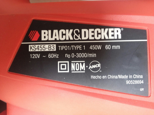 Caladora Marca Black&decker Modelo Ks455-b3 450w 60 M.m.