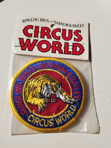  Parche Bordado Circo Circus World Tigre Ringling Bros 1970 