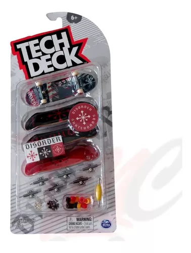 Skate de dedo Tech Deck Disorder 96mm Branco Preto