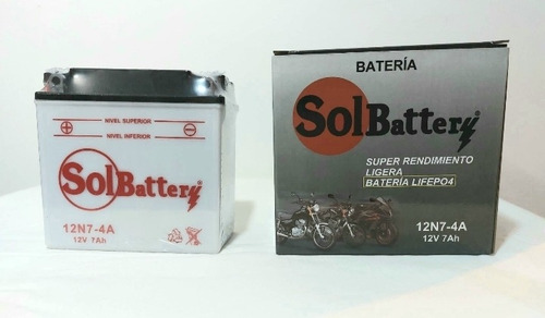Batería Solbattery 12n7-4a C/acido Gn125 Owen Horse En125