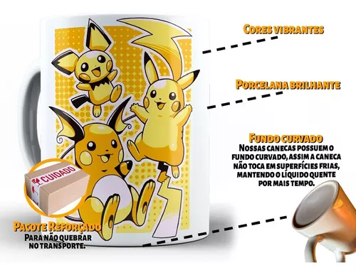 Caneca Gengar Pokémon 325ml Porcelana Preto + Caixa Brinde