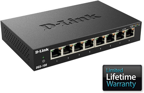 Switch D-link Dgs-108 Ethernet 8 Puertos Gigabit