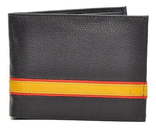 Imagen 1 de 4 de Billetera Para Varón Color Negro Y Amarillo - Ayrton Perú