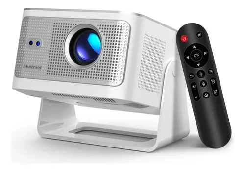 Projetor Inteligente Com Wifi, 4k/8k, Branco Prateado