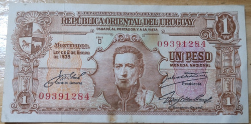 Billete 1 Peso Ley 1939