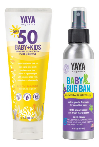 Yaya Organics - Paquete De Proteccin Solar + Insectos Para B