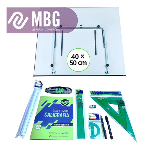 Imagen 4 de 9 de Tablero Dibujo Pizzini 40x50 C/atril 6 Posiciones+productos