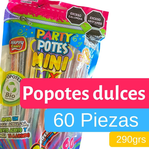 Dulces Para Piñata En Fiesta Popotes Con Polvito Acidito 60p