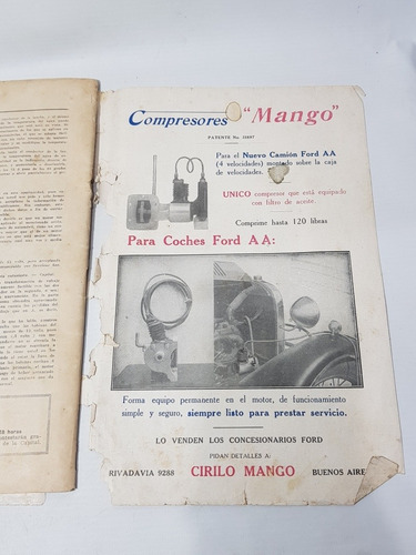Imagen 7 de 9 de Antigua Revista Mundo Ford 1931 Automovilismo Mag 58581