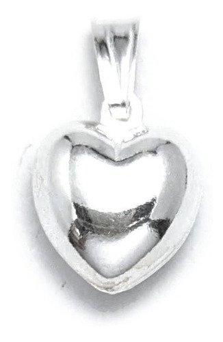 Dije Corazon Inflado 12mm Plata 925