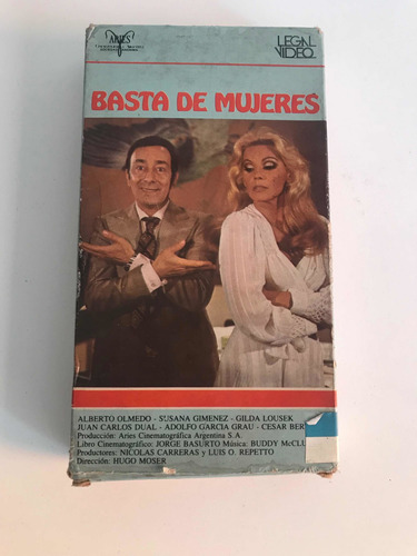 Video Vhs Basta De Mujeres Cine Nac Olmedo Y Susana Giménez