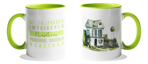 Mug Cerámica Personalizado Blanco/verde