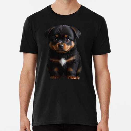 Remera Adorable Cachorrito Rottweiler Algodon Premium