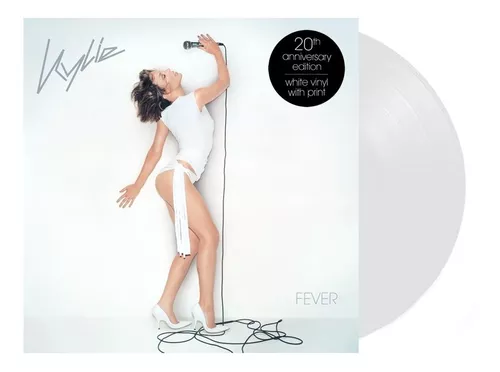 KYLIE MINOGUE FEVER 20th Anniversary White Vinyl LP With Print