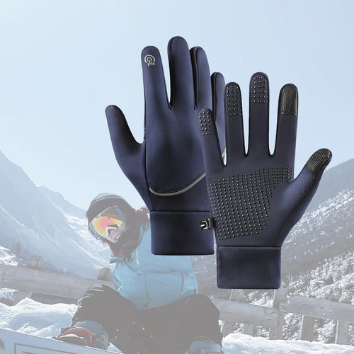 Guantes De Invierno Con Pantalla Táctil, Azul Talla M