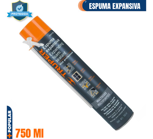 Espuma Expansiva De 750 Ml, Truper 15305