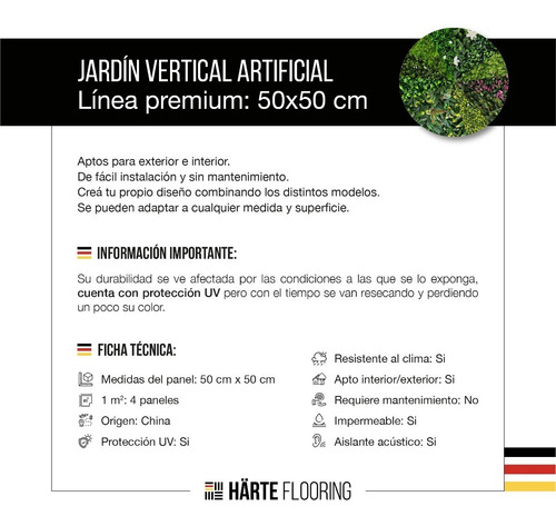 Imagen 2 de 6 de Jardin Vertical Artificial Muro Verde Valencia Panel