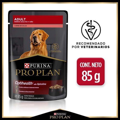 Imagen 2 de 2 de Proplan Adulto Alimento Húmedo Pouch Sobre Carne 85gr