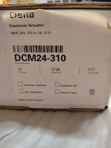 Delta Control Products Nema 1 Dcm24-310 Tandem Actuator Jjc