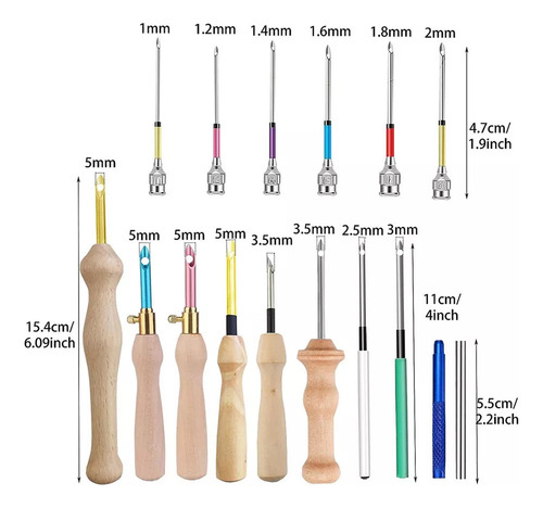 ~ Kit De Agujas Perforadoras De 17 Unidades For Bordar,