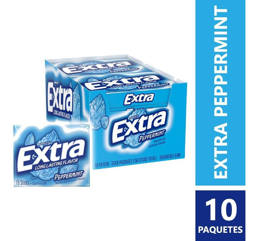 Extra Peppermint Gum Singles X10 Unidade - g a $900