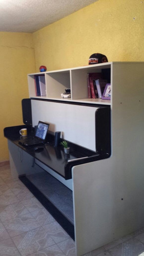 Imagen 1 de 10 de Cama Individual Con Escritorio Plegable Camas Ocultas