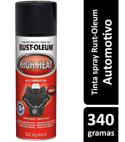 Imagem 1 de 6 de Tinta Spray Alta Temperatura 1093ºc Rust-oleum Escolha A Cor