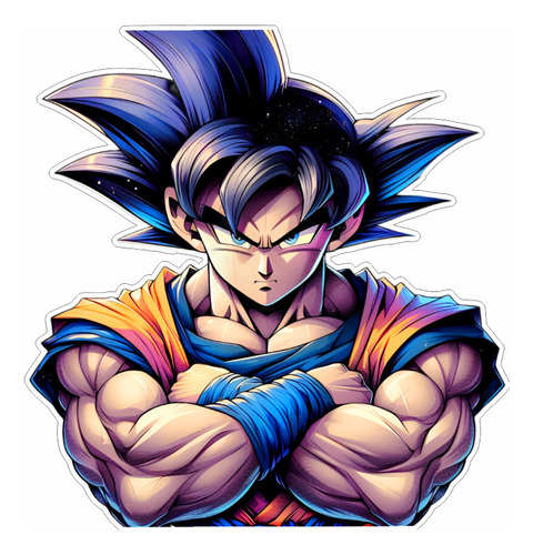 Sticker Calcomonia Goku Dragon Ball Super Para Auto Tuning