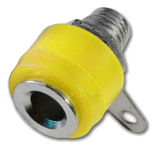 Conector Jack Banana Hembra Para Chasis Amarillo X1 Un.